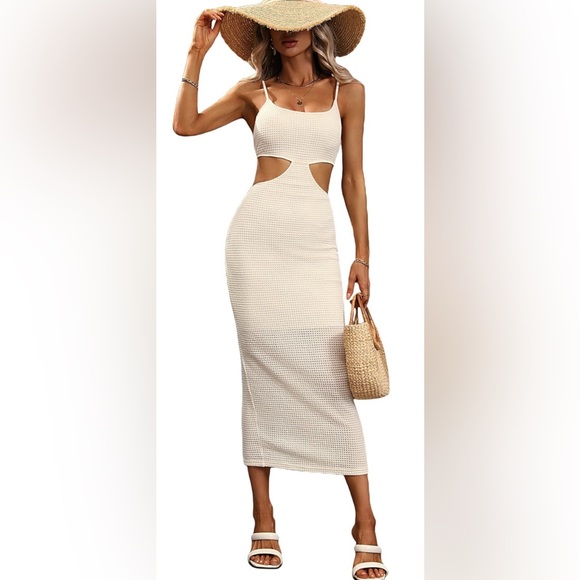 Dresses & Skirts - NEVER WORN - Waist Cut Out Midi Dress High Waist Pencil Bodycon Backless